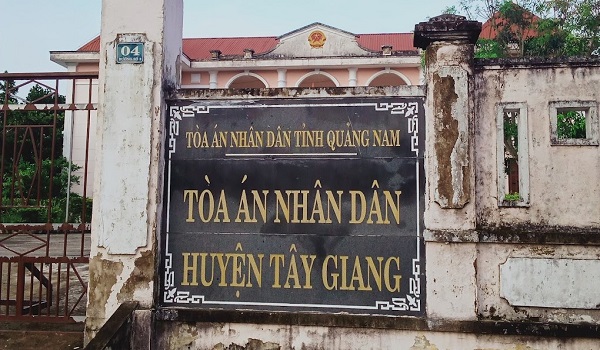 ĐỊA CHỈ TÒA ÁN NHÂN DÂN  HUYỆN TÂY GIANG TỈNH QUẢNG NAM