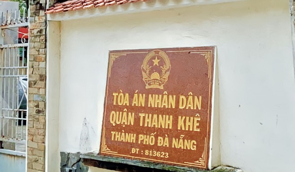 ĐỊA CHỈ TÒA ÁN NHÂN DÂN  QUẬN THANH KHÊ THÀNH PHỐ ĐÀ NẴNG