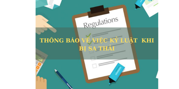 Mẫu Thông báo về việc kỷ luật lao động khi bị sa thải