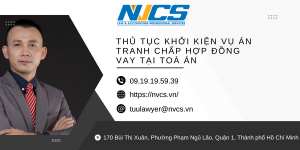 THỦ TỤC KHỞI KIỆN VỤ ÁN TRANH CHẤP HỢP ĐỒNG VAY TẠI TOÀ ÁN 