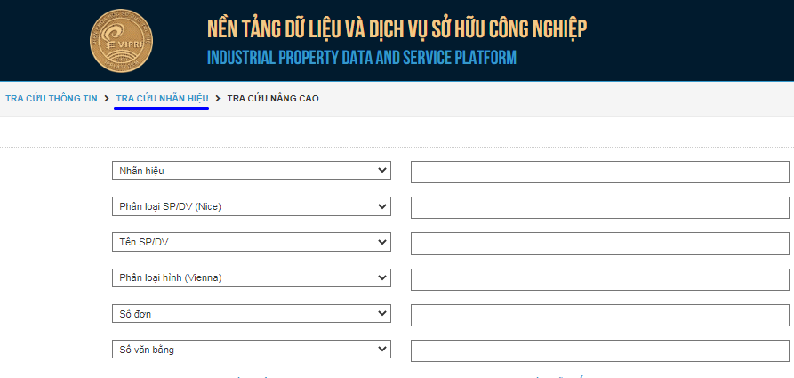 đăng nhập thông tin bảo hộ thương hiệu