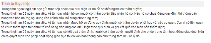 trình tự thực hiện 