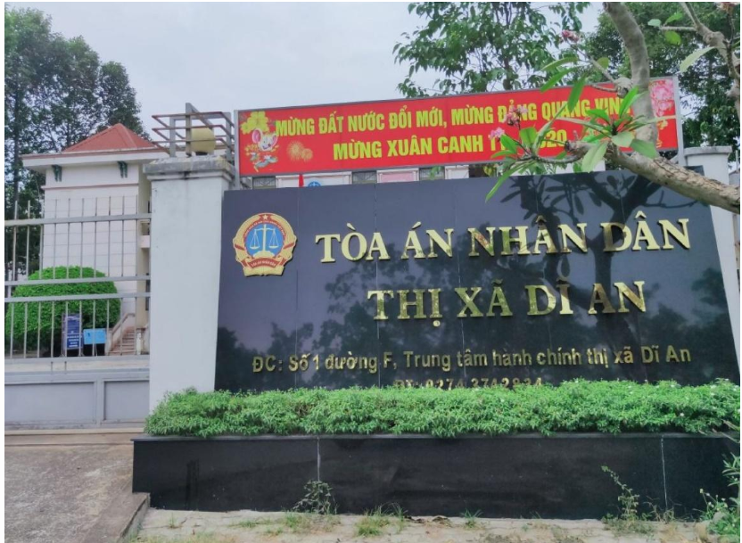 Mẫu đơn khởi kiện tại Toà án nhân dân Thành phố Dĩ An