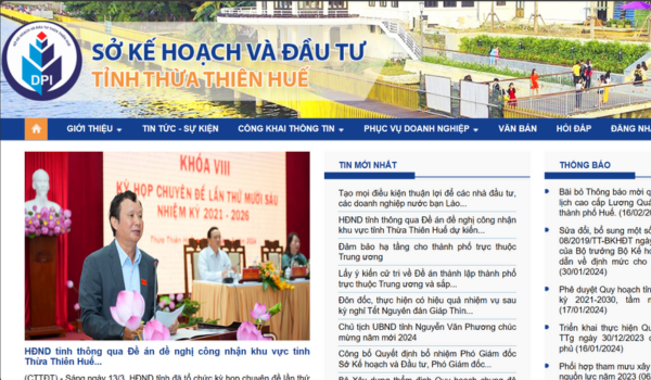 ĐỊA CHỈ SỞ KẾ HOẠCH VÀ ĐẦU TƯ TẠI TỈNH THỪA THIÊN HUẾ
